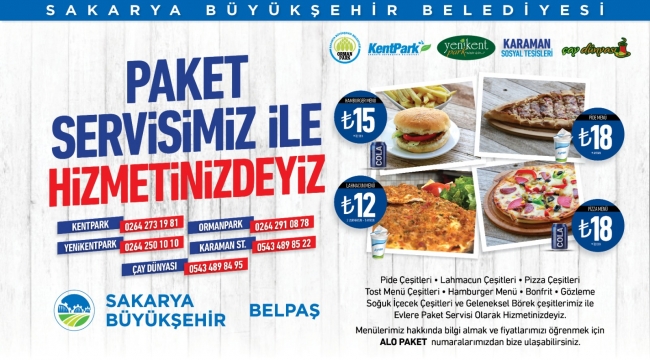 Sosyal tesislerde paket servis hizmeti başladı