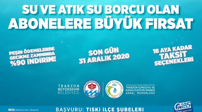 TİSKİ'den borçlu abonelere yapılandırma müjdesi