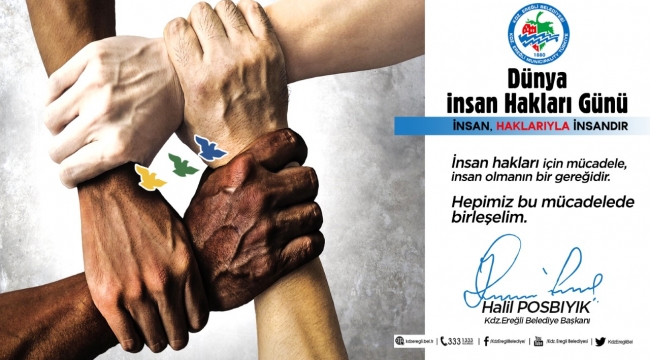 Başkan Posbıyık, Dünya İnsan Hakları Günü mesajı