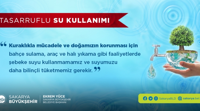 Büyükşehir’den tasarruflu su kullanımı uyarısı