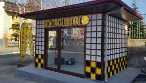 Modern taksi durağı çalışmaları hız kesmiyor