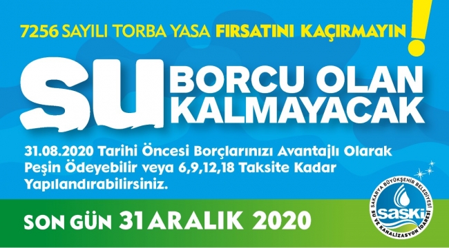 SASKİ’de su borçlarına yapılandırma fırsatı