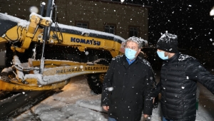 Başkan Palancıoğlu, karla mücadele için sahadaydı