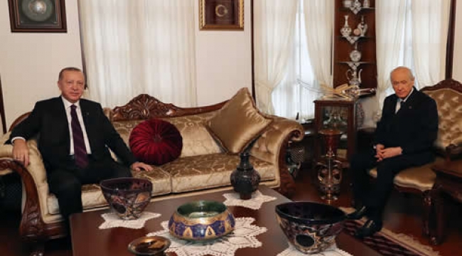 Cumhurbaşkanı Erdoğan, MHP Genel Başkanı Bahçeli ile bir araya geldi