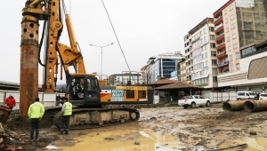 Rize'nin kentsel dönüşümü için ilk fore kazıklar çakılmaya başladı
