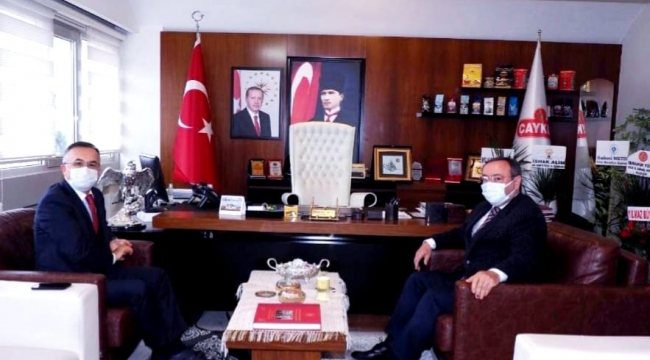 Vali Çeber'den, Çaykur Genel Müdürü Alim'e ziyaret