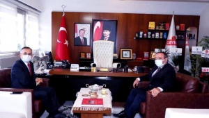 Vali Çeber'den, Çaykur Genel Müdürü Alim'e ziyaret