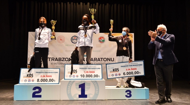 41. Uluslararası Trabzon Yarı Maratonu ödülleri sahiplerini buldu