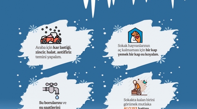 Büyükşehir’den kar yağışı ve buzlanmaya karşı uyarı