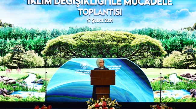 Emine Erdoğan, İklim Değişikliğiyle Mücadele Toplantısı’na katıldı