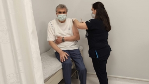 Başkan Yüce, Covid 19 aşısı oldu