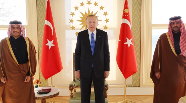 Cumhurbaşkanı Erdoğan, Katar Dışişleri Bakanı Al Sani'yi kabul etti