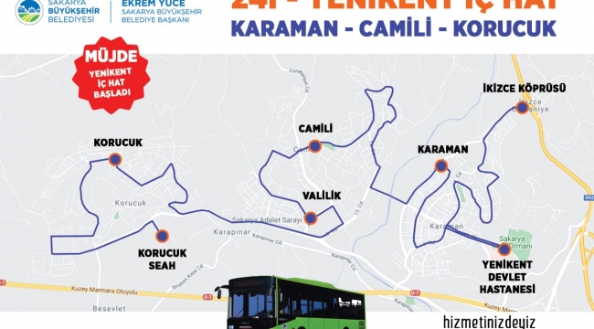 Yenikent bölgesinde yeni otobüs hattı hizmete başladı