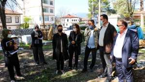 Elif Köse, sosyal tesis inşaatında incelemelerde bulundu