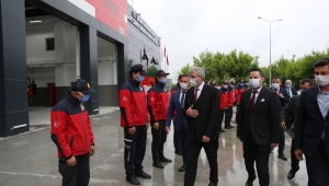 Başkan Yüce, yapımı tamamlanan Hendek İtfaiye Hizmet Binası’nı ziyaret etti