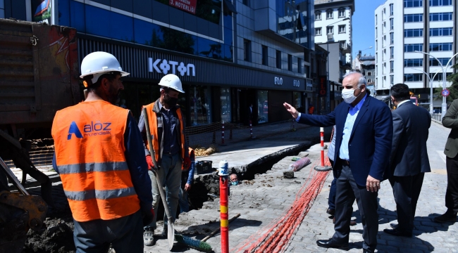 BAŞKAN ZORLUOĞLU MEYDAN’DA İNCELEMELERDE BULUNDU