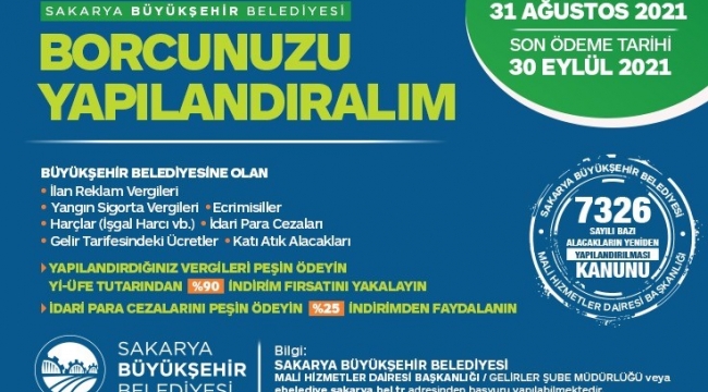 Büyükşehir’de yapılandırma başvuruları başladı