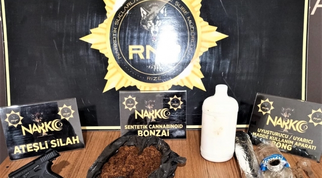 RİZE EMNİYETİ NARKOTİK ŞUBE UYUŞTURCULARA GÖZ AÇTIRMIYOR