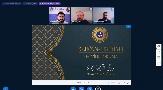 SAMEK’in online programıyla Osmanlı Türkçesi ve Kuran-ı Kerim öğrendiler