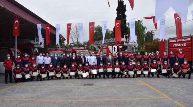 VALİ TUTULMAZ, KDZ. EREĞLİ İTFAİYESİ'NE BAŞARI BELGESİ VERDİ