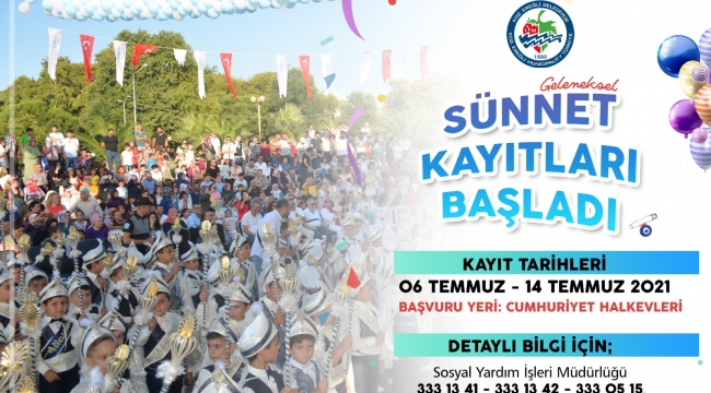 Kdz. Ereğli Belediyesi sünnet şöleni kayıtları başladı