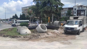 Türbe kavşağına yağmursuyu hattı