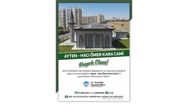 Ayten-Hacı Ömer Kara Cami İbadete Açılıyor