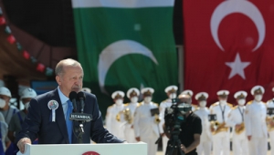 Cumhurbaşkanı Erdoğan, Pakistan MİLGEM Korvet Projesi’nin birinci gemisinin denize indirilmesi töreninde yaptığı konuştu