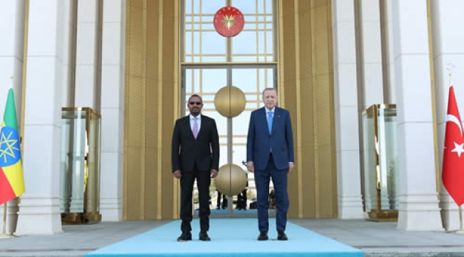 Etiyopya Federal Cumhuriyeti Başbakanı Ali Cumhurbaşkanlığı Külliyesinde