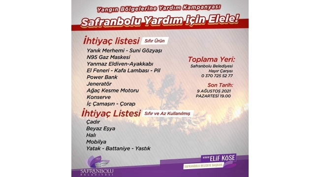 Haydi Safranbolu Yardım İçin Elele!