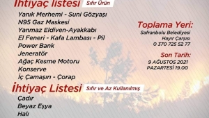 Haydi Safranbolu Yardım İçin Elele!