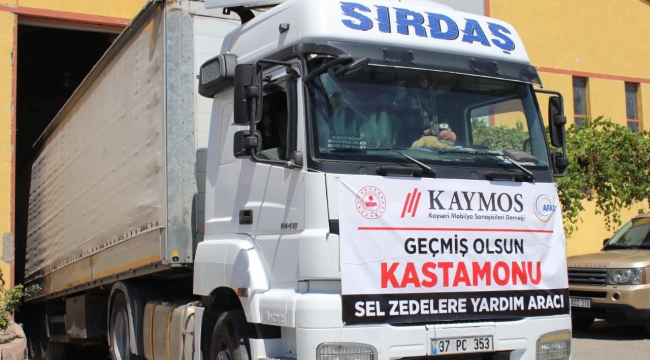 KAYMOS'dan afet bölgesine yardım tırı