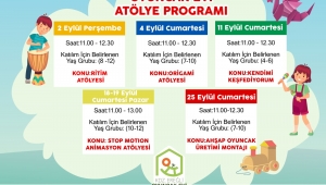  Oyuncak Evi'nin Eylül ayı atölye takvimi heyecan verici