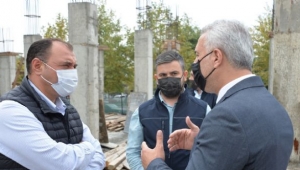 Vali Kaldırım, Hendek'teki çalışmaları inceledi