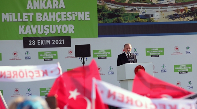 Cumhurbaşkanı Erdoğan, Ankara AKM Millet Bahçesi Açılış Töreni'nde konuştu