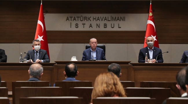 Cumhurbaşkanı Erdoğan, Luanda'ya hareketinden önce basın toplantısı düzenledi