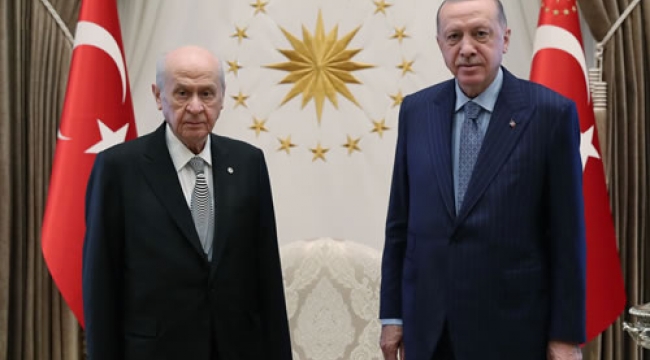 Cumhurbaşkanı Erdoğan, MHP Genel Başkanı Bahçeli’yi kabul etti