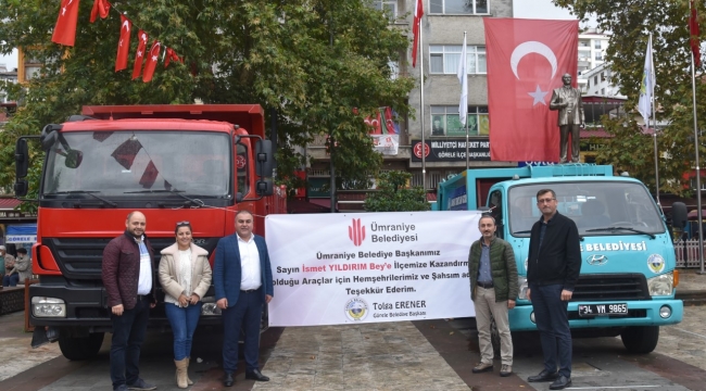 Kardeş belediye Ümraniye Belediyesi'nden, Görele Belediyesine iki hibe araç 