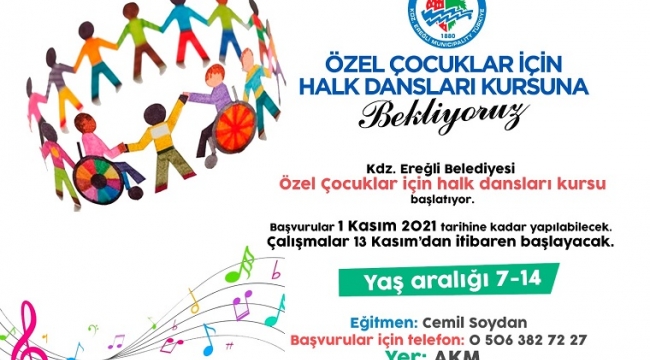 Özel Çocuklar İçin Halk Dansları Kursu Açılıyor