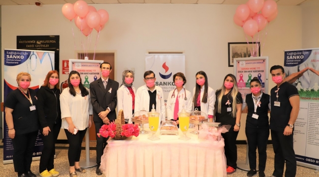 Sanko Üniversitesi Hastanesi'nde Meme Kanseri Farkındalık Ayı kapsamında etkinlik düzenlendi