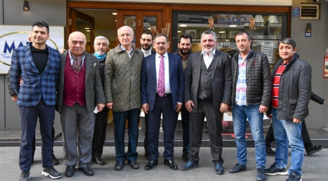BAŞKAN DEMİR ÇİFTLİK ESNAFIYLA BULUŞTU