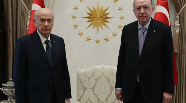 Cumhurbaşkanı Erdoğan, MHP Genel Başkanı Bahçeli’yi kabul etti
