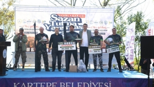 Kartepe'de sazan tutma yarışması sona erdi