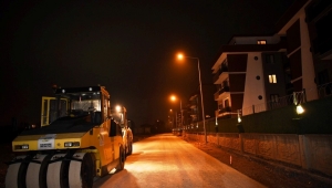 Kartepe'de üst yapı çalışmaları gece gündüz
