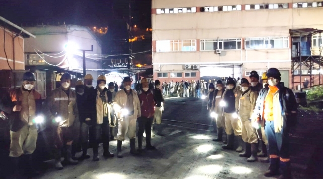 Madenci, ocaktan acil çıkış tatbikatı yaptı