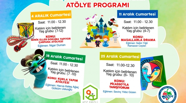 Oyuncak Evi’nin Aralık ayı atölye takvimi açıklandı