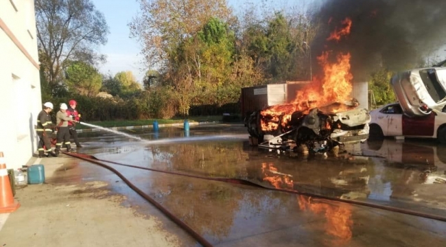 Sakarya Büyükşehir itfaiyesinden yangın eğitimi