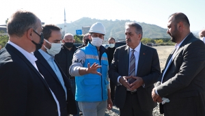  Yazıcı, Rize'nin İyidere ilçesinde Lojistik Limanında incelemelerde bulundu