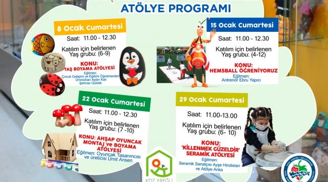 Oyuncak Evi’nin yeni yılın ilk atölye takvimi açıklandı