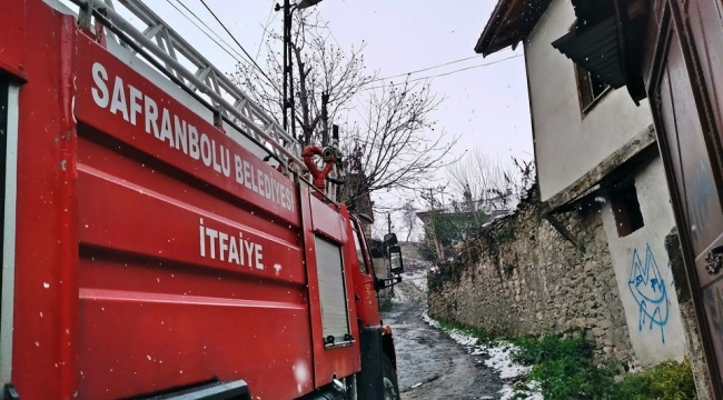 Safranbolu İtfaiyesinden kısa sürede müdahale